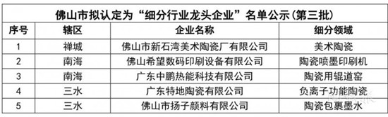 廣東佛山：新增5家，共31家企業(yè)被認(rèn)定“行業(yè)龍頭”